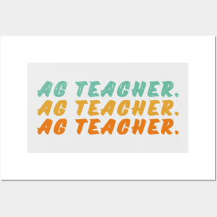 AG Teacher Agriculture Gifts For Farming Gardening Lover Posters and Art